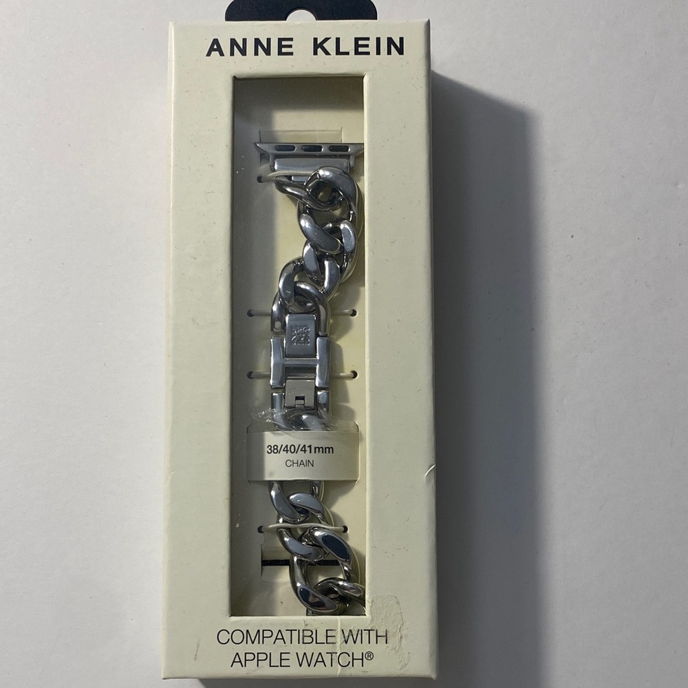 Anne Klein Silver Chain Link Bracelet Band for Apple Watch (38/40/41mm)